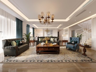 美式客餐厅3D模型下载